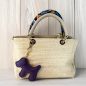 Preview: Trixi Gronau Bag Charm Taschenanhaenger Doggy xl Leder violettstyle